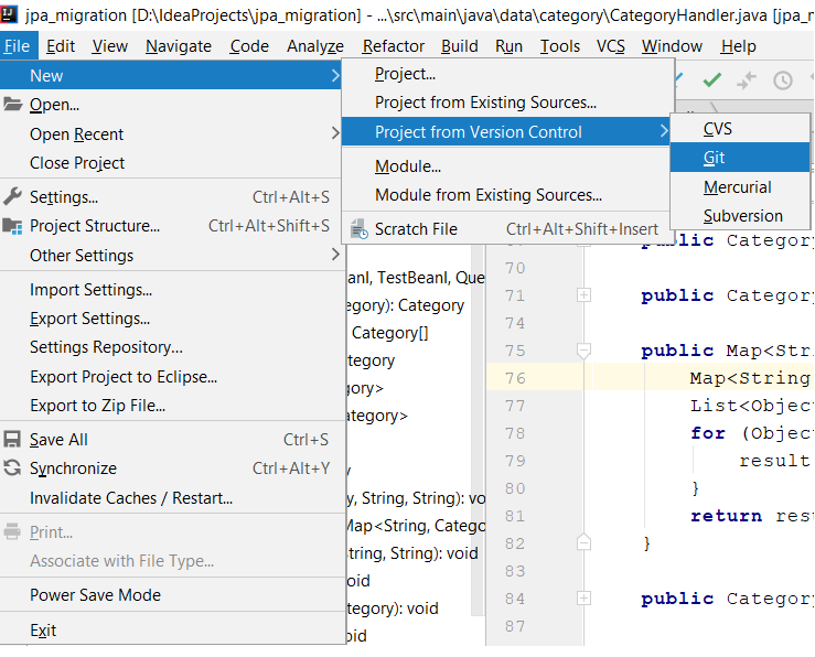 Step 7 clone project from version control