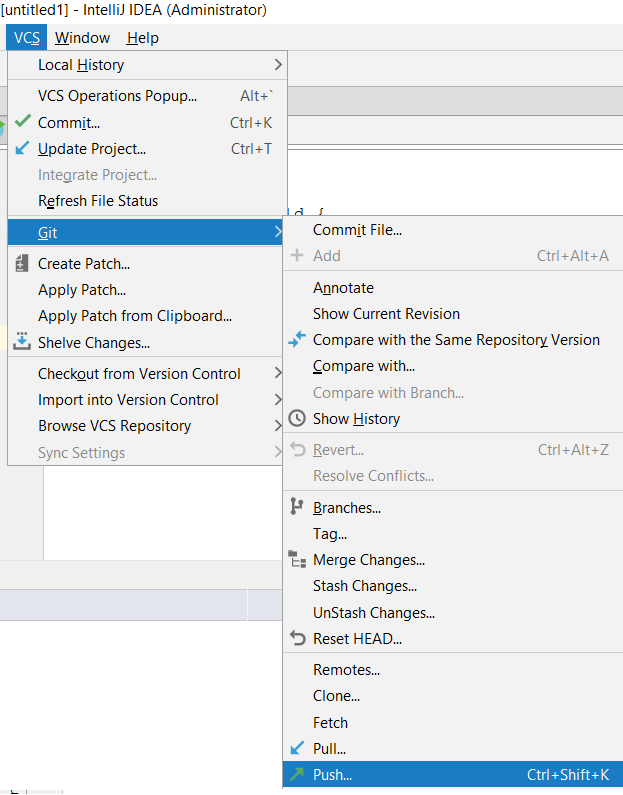 Операция push фото