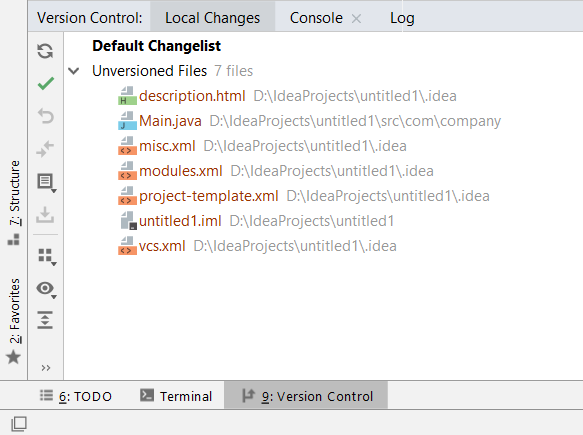 Вкладка Version Control фото