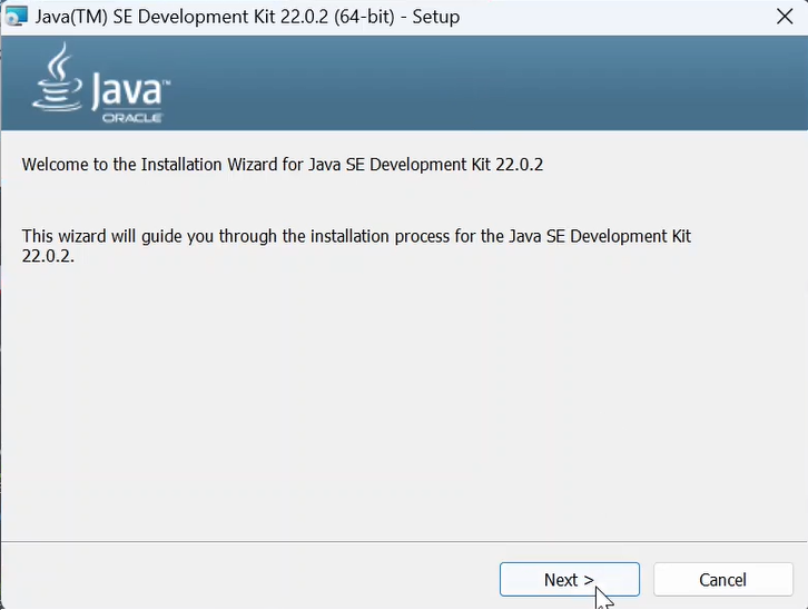 Starting the JDK Installation